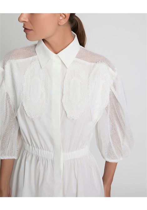 Abito lungo in cotone Simona Corsellini | P25CPABV0501WHITE